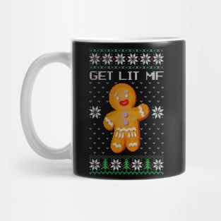 Cristmas Sweaters -  Ugly Sweater - Lets Get Lit Mf Mug